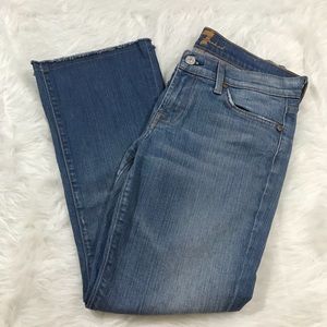 7 for All Mankind Jeans 29 Bootcut Raw Cuff womens